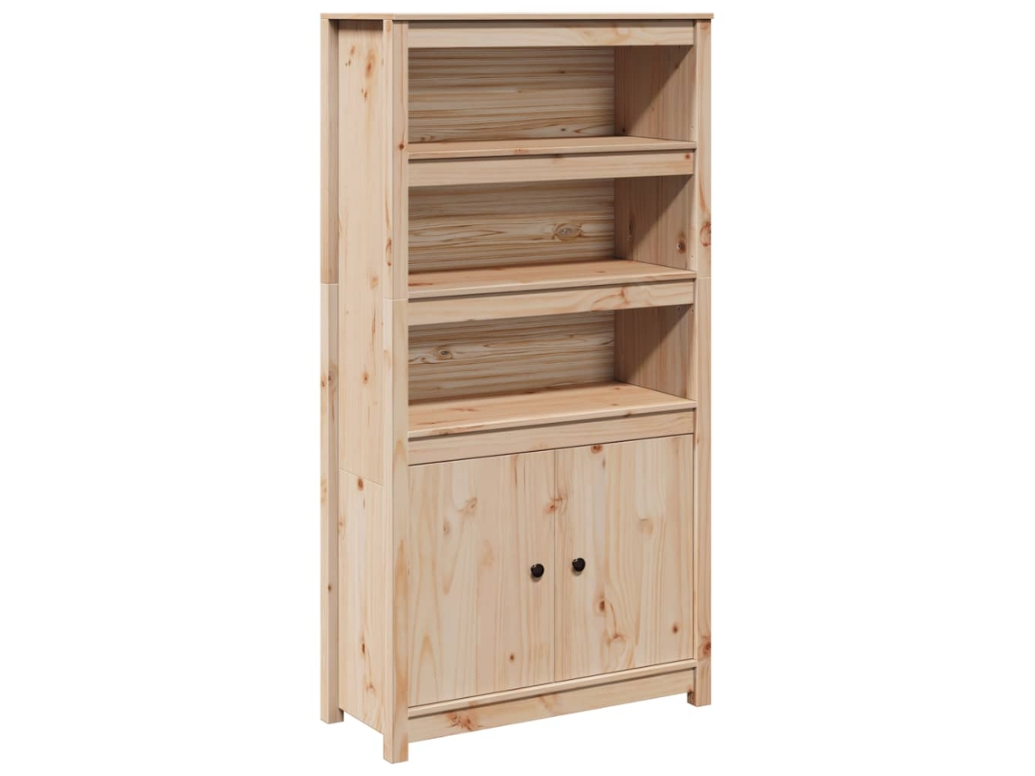 Aparador Alto VIDAXL (Castanho - Madeira - 80 x 35 x 154 cm)