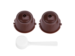 2pcs Filtro de Cápsula de Café Reutilizável em Aço Inoxidável S/MARCA (marrom)