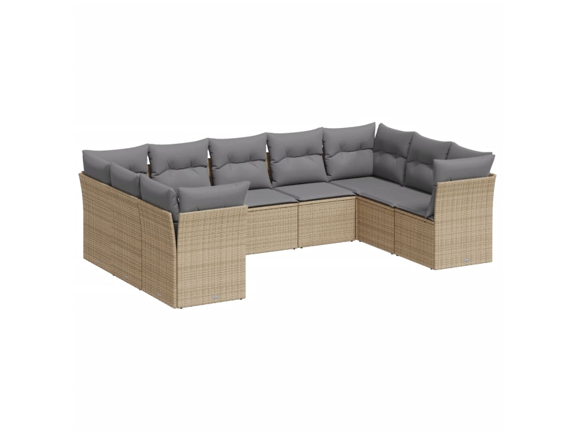 Garden Sofa Set, Garden Sofa Sets Vidaxl Bege Rattan / Vime (n/a)