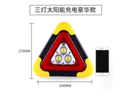 Sinal Triângulo Solar Automático Carro