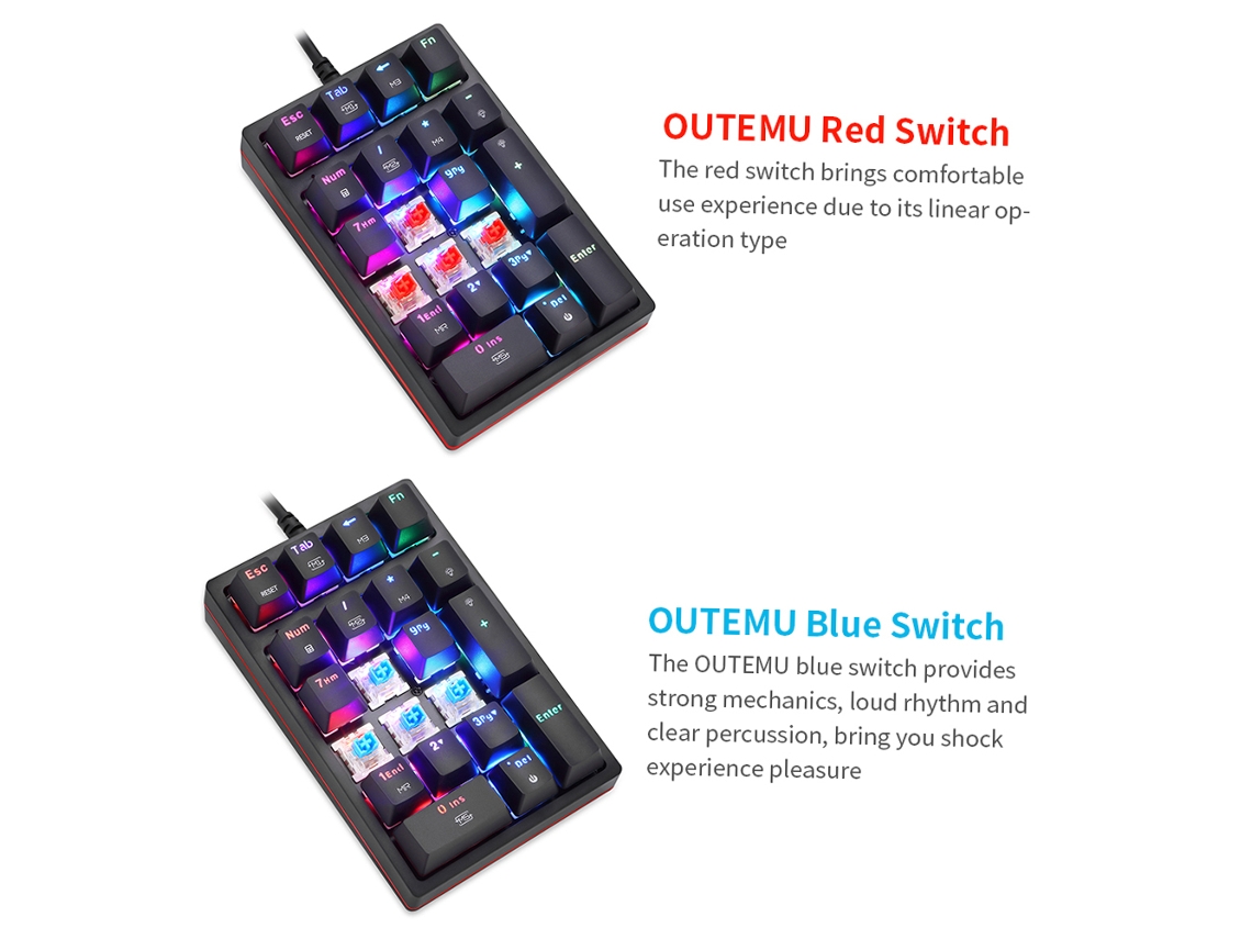 Teclado Numérico LAXISCREED Rgb Usb