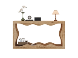 Mesa Console 2 Níveis Borda Ondulada Corredor Sala VOLTEDGE