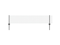 Conjunto 1 Painel De Cerca Vidaxl Cinzento Aço (10 X 0,4 M)