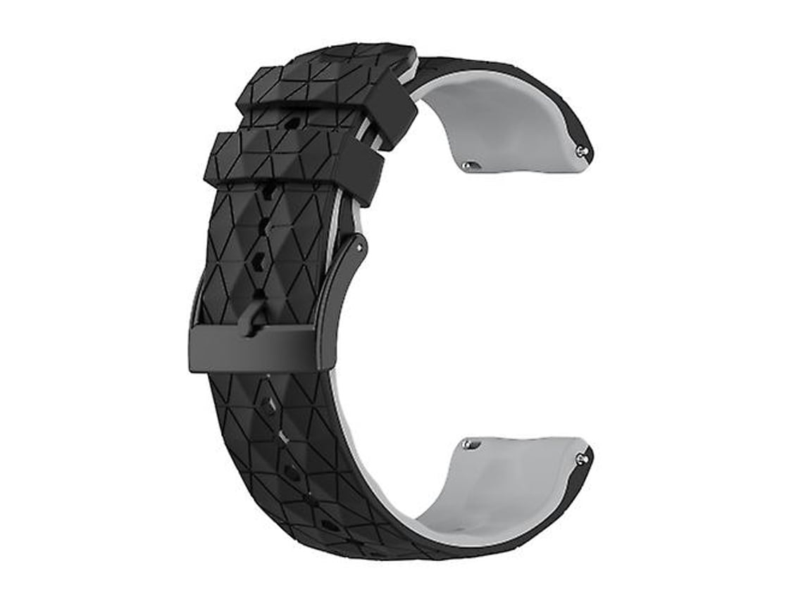Pulseira De Relógio Lurelia Para Suunto Spartan Sport Wrist Hr Baro 24 Mm Em Silicone De Cores Mistas Preto Cinza