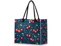 Bolsa Tropicallife com estampa de frutas e cerejas (42x17x33 cm)