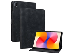Capa Para Tablet Huawei Matepad Se 11 Em Couro Com Estampa De Lírio E Compartimentos Para Cartões.
