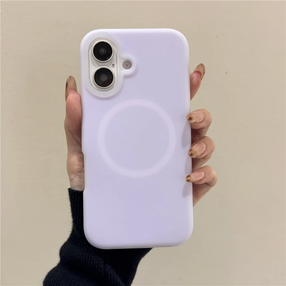 Capa Magnética Para Celular (iphone 11 Roxo), Silicone Líquido, Espessa E Resistente A Impactos.
