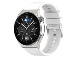 Pulseira De Silicone Com Fivela Prateada Para Huawei Watch Gt 42mm/46mm / Gt2 46mm Com Ponta Saliente De 22mm