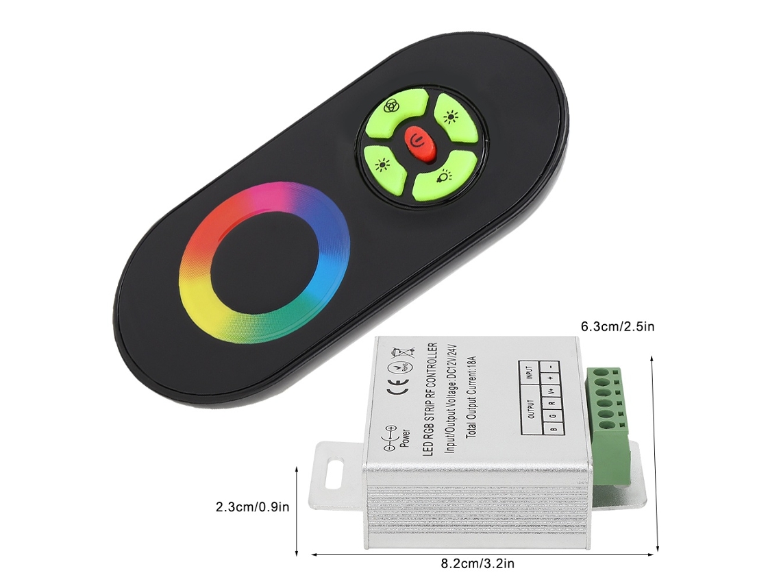 Lurelia Controlador Led Integrado Inteligente Tuya, Comando Remoto Por Toque Para Tiras De Led Rgb Com 8 Níveis De Brilho