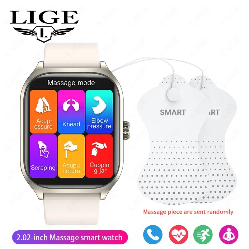Smartwatch (silicone Branco) Com Chamadas Bluetooth, Monitoramento De Saúde E Mais De 100 Modos Esportivos.