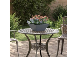 Vidaxl Vaso De Jardim Antracite 35 X 35 X 15 Cm Aço Laminado A Frio