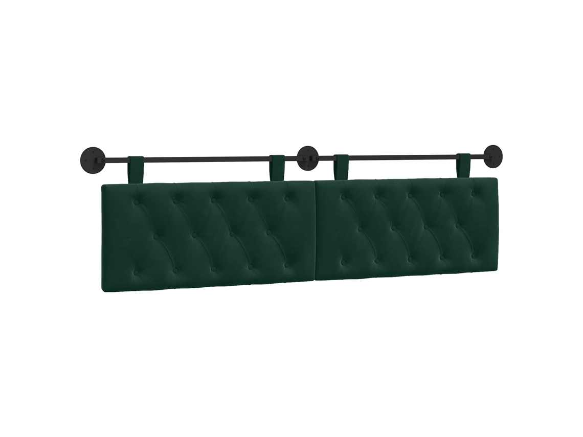Conjunto 1 Cabeceira Moderna Vidaxl Verde Veludo (190 X 55 X 7 Cm)