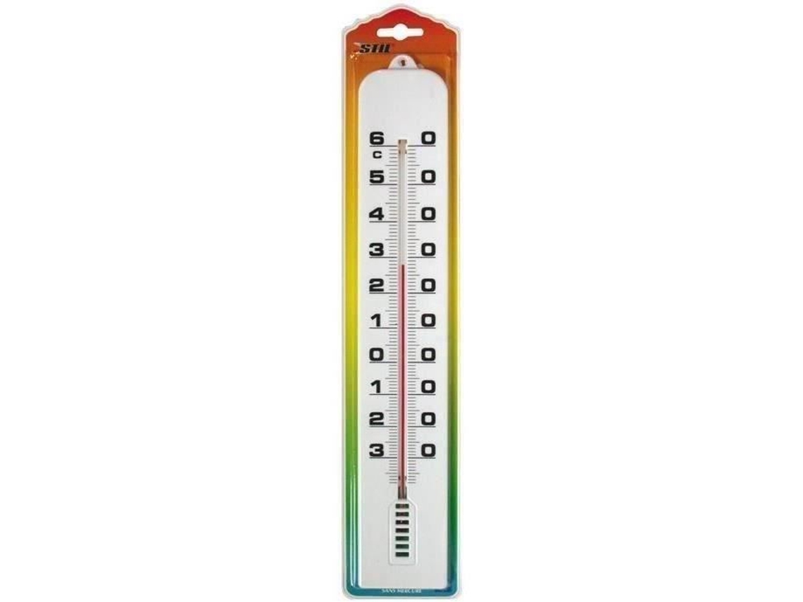 Termômetro Ambiente De Plástico Stil 410 X 68 Mm Medição De Temperatura Ambiente