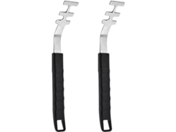 Braçadeiras Para Grelha Beavorty, 2 Peças, Ferramenta De Elevação Em Aço Inoxidável, Anti Queimaduras, Seguras E