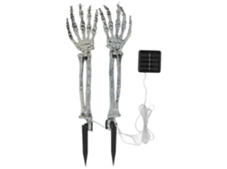 Luz de Mão de Caveira Solar com LED Decorativa para Jardim com S/MARCA