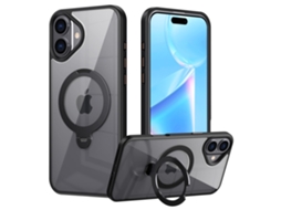 Casa Em Tpu Magnético Com Suporte, Para Apple Iphone 16 - Cor Preto