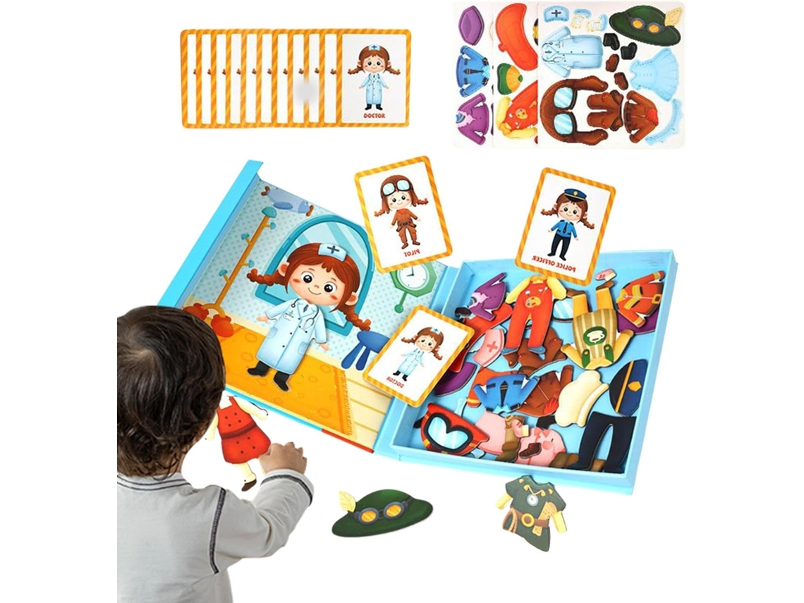 Jogo De Déguisement Puzzles Magnétiques Com Personnages Mignons Jouets De Déguisement À Faire So Gokoco