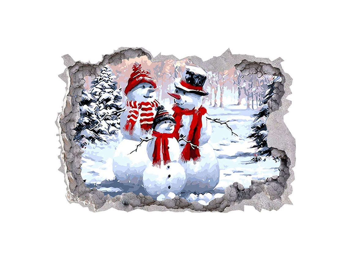 Adesivo De Parede De Natal 3d Aquaforge (estilo 3)