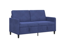 Sofa com Armazenamento Azul Polícia 152 X 78 X 87 Cm Poliéster SYFAX