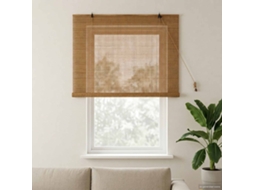 Vidaxl Estores De Rolo Castanho 130 X 160 Cm Bambu