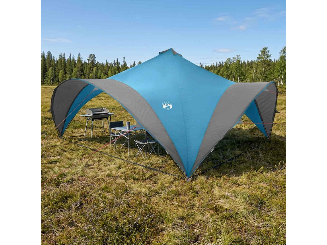 Vidaxl Tenda De Festa Azul 600 X 600 X 400 Cm Poliéster E Aço