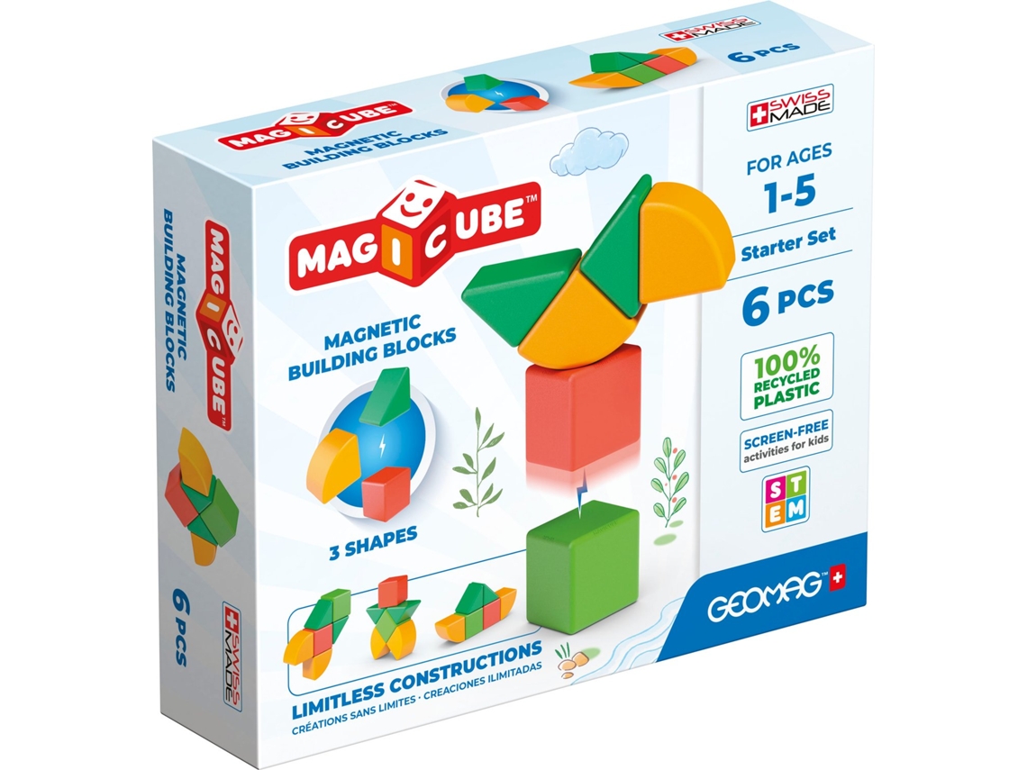 Conjunto Inicial Geomag Magicube 6 Unidades