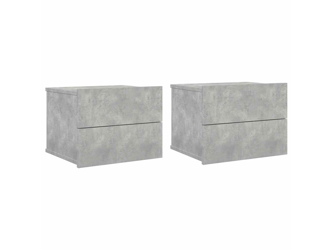 Conjunto de 2 mesas de cabeceira Madeira Cinzento MAISON EXCLUSIVE 40x30x30 cm