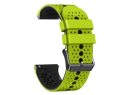 Bracelete Silicone 22Mm Duas Cores para Garmin Forerunner 255/745 Lima/Preto