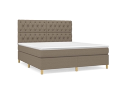 Box Spring Bed, Box Spring Beds Vidaxl Cinzento-acastanhado Tecido (160 X 200 Cm)