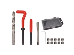 Kit de reparo de rosca M6x1.0 de aço carbono com broca, tarugo, bobina helicoidal para reparo automotivo S/MARCA