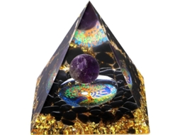 Pirámide De Energía Positiva 2.3×2.3in Cristales Orgonita Para Reducir Estrés Sanación Meditación Atraer Prosperidad