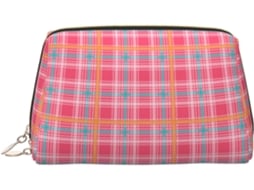 Nécessaire retrô xadrez rosa S/MARCA