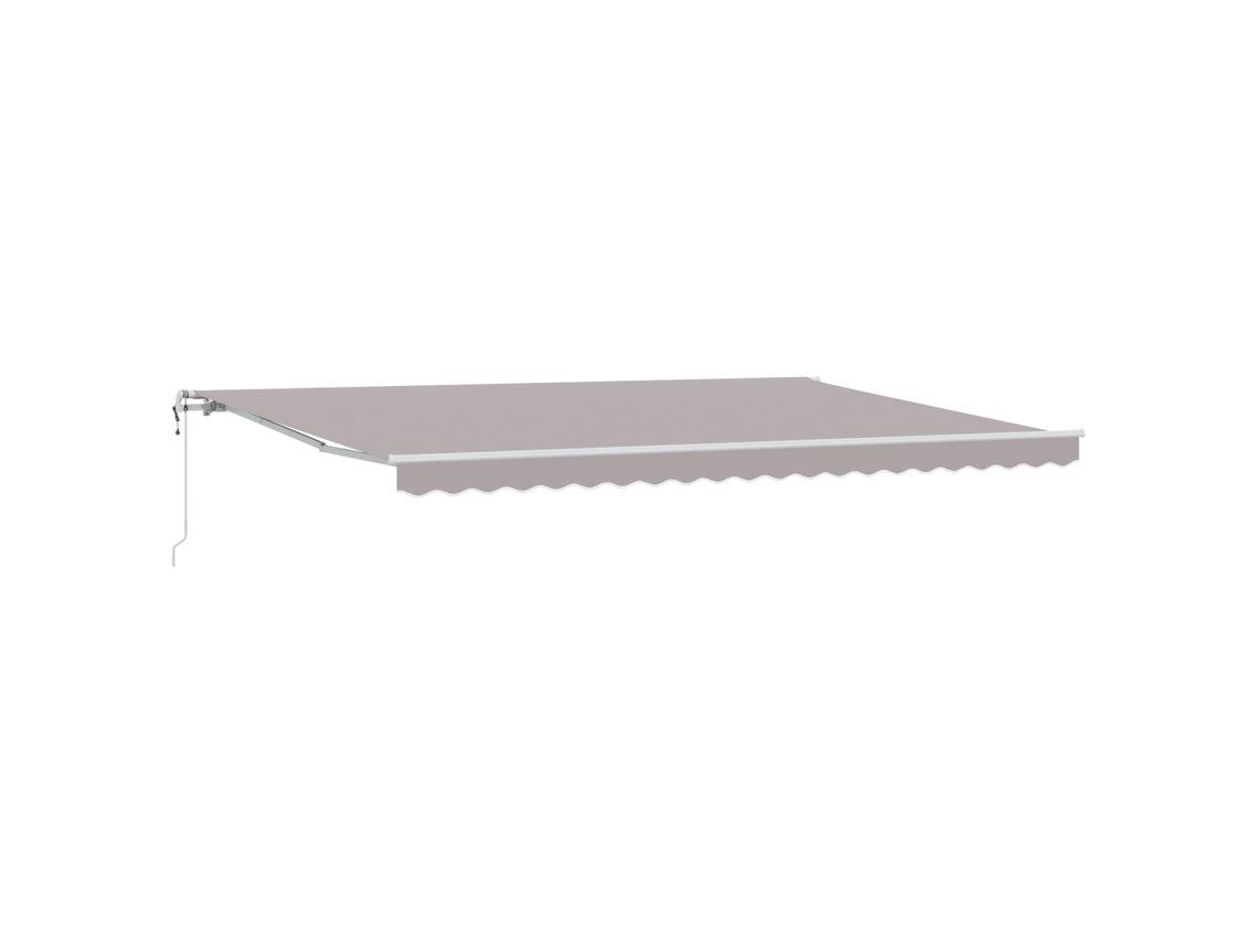 Toldo Retrátil Automático Cinzento Claro Vidaxl Cinzento Claro Poliéster (5 X 3 M)
