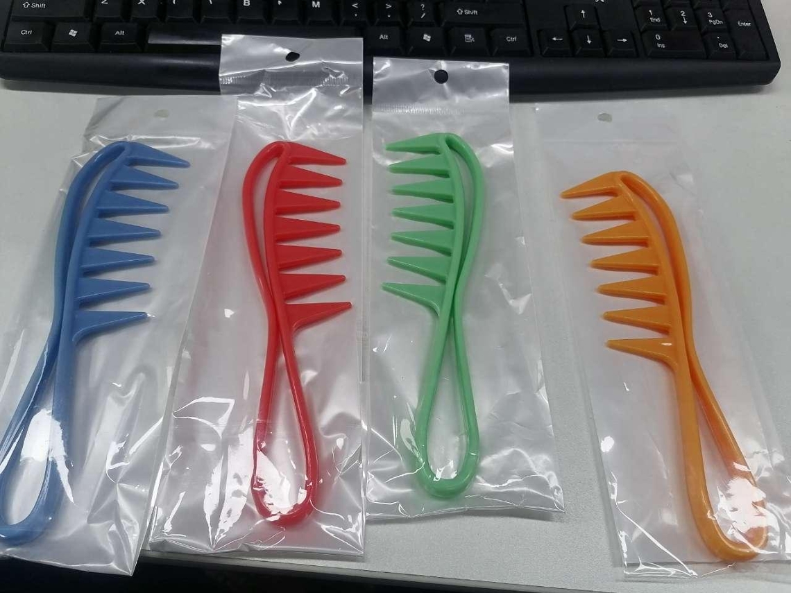 Conjunto De 4 Pentes De Cabeleireiro Com Dentes Largos Para Estilo De Cabelo Em Salão Ou Casa Cores Verde Azul Rosa Laranja