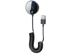 Carro Fm Transmissor Sem Fio Aux 3.5mm Receptor De Áudio Cartão Tf Música Mp3 Player Mãos Livres Compatível Com Bluetooth*