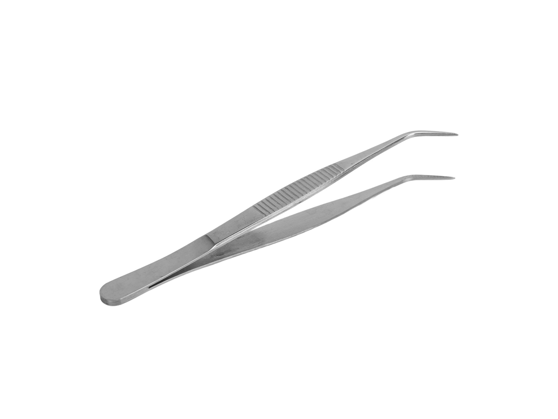 Pinzas De Acero Inoxidable 304 De 16 Cm Con Puntas Finas Serradas Para Laboratorio Y Cirugía