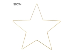 Pingente Pentagrama De Aro De Ferro Gold Diy Artesanal