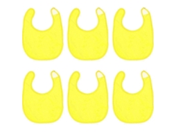 Pacote Com 6 Babadores Impermeáveis ​​para Meninas, Babador De Algodão Felpudo, Malha Lisa, Babadores Para Alimentação Infantil - Menina - 26