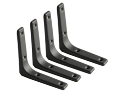 Suporte De Parede Para Prateleira 100x100 Mm,4 Peças Preto Fixação Invisível Para Sala,quarto,cozinha,suporta Carga Pesada Btforus