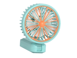 Business ventilador Portátil de Mão Mini Abs 2 Velocidades Usb Recarregável Silencioso Plegável com Luz Noturna Azul