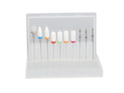 Kit De 10 Brocas Para Lixadeira De Unhas Tungstênio Carbeto Cerâmica Remoção Rápida Grit Fino Para Manicure Pedicure