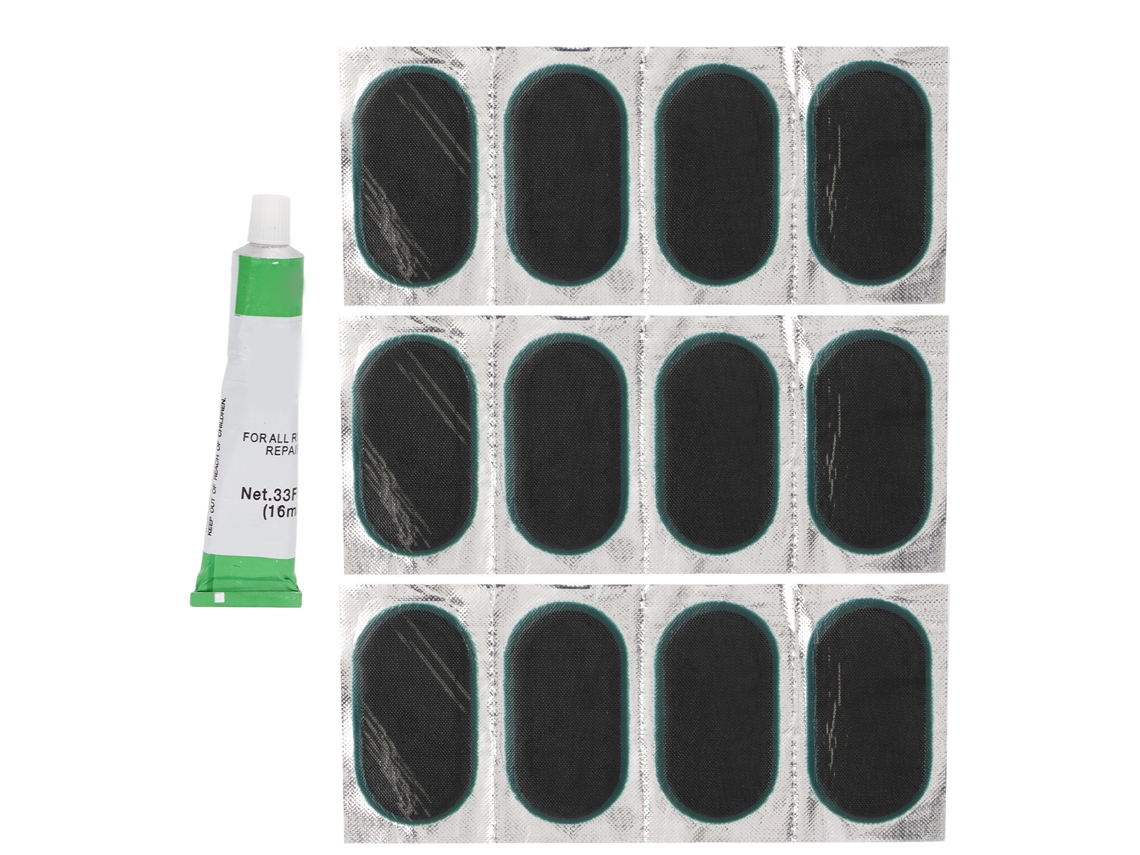 12pcs Parche De Borracha Para Pneu De Bicicleta Ovalado Reparo De Pneu Interno Bicicleta Mountain Bike