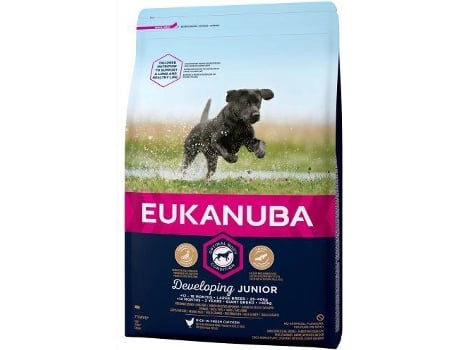 Ração para Cães EUKANUBA (15 Kg - Seca - Porte Grande - Cachorros)