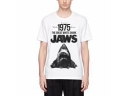Rockinstone Jaws Movie Summer Of '75 White Adult T-shirt Size:m