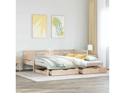 Vidaxl Sofá cama com Gavetão e Gavetas Sem Colchão 90x190 Cm