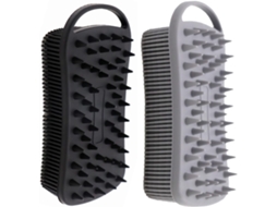 Conjunto De 2 Escovas Silicone Dupla Face Para Esfoliação, Banho E Massagem No Couro Cabeludo, Escova Para Banho E