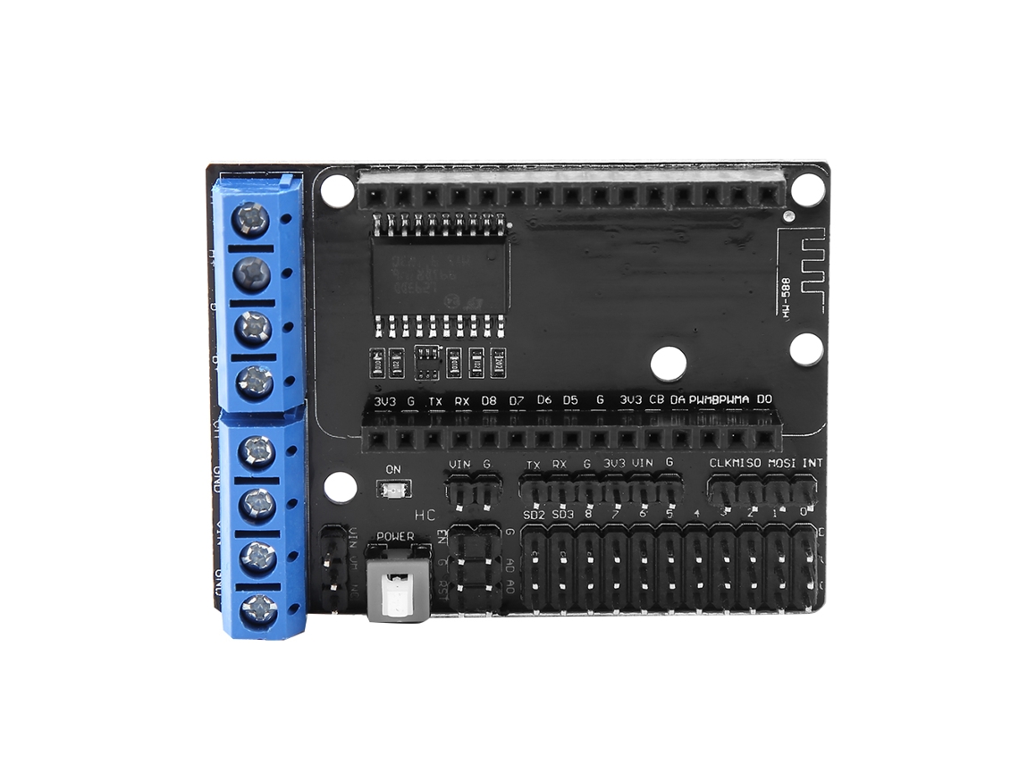 Placa de Expansão do Controlador de Motor Wifi Esp8266 com Ponte H L293d de Alta Potência Dual