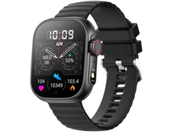 Smartwatch Com Chamada Bluetooth Tela Grande De 2.01 Polegadas Frequência Cardíaca Temperatura Corporal À Prova Dágua Fitness Led Yizhood