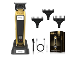 Máquina de cortar cabelo MDUG, visor digital LED, motor sem escovas, barbeador elétrico (com base e carregamento USB)