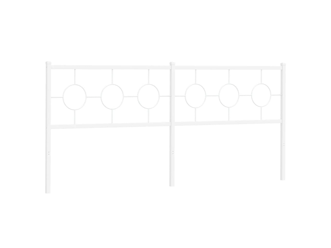 Cabeceira de substituição de 193 cm em metal branco, exclusiva da MAISON.